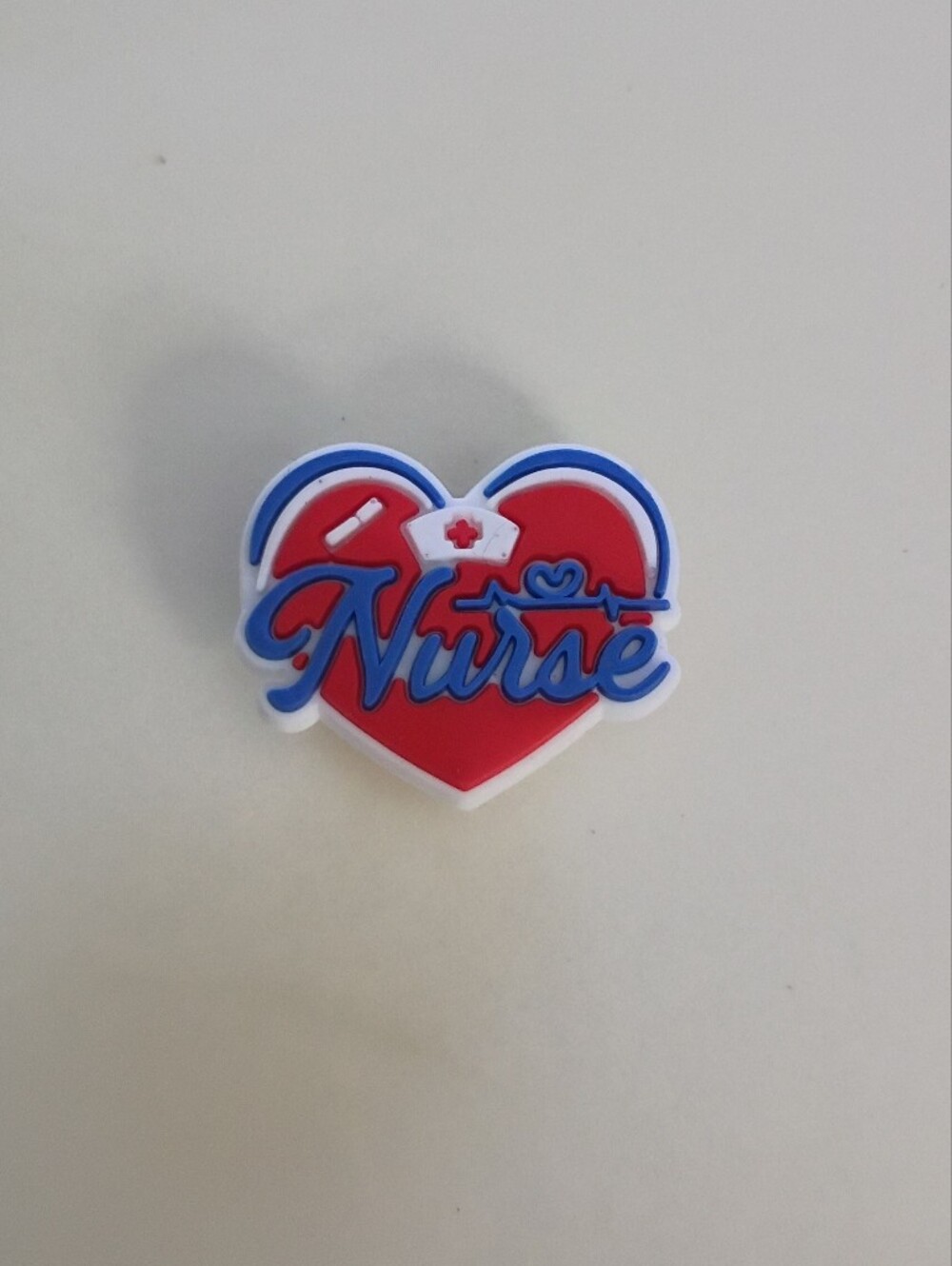 10 for $10 Jibbitz Croc Charms - Medical Nurse Red Heart w/ Cap & Heartbeat Line